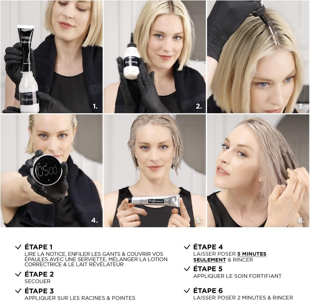 L'Oréal Paris - Préférence Le Blonding - soin post-décoloration, sans ammoniaque, neutralise reflets orangés, blond cend