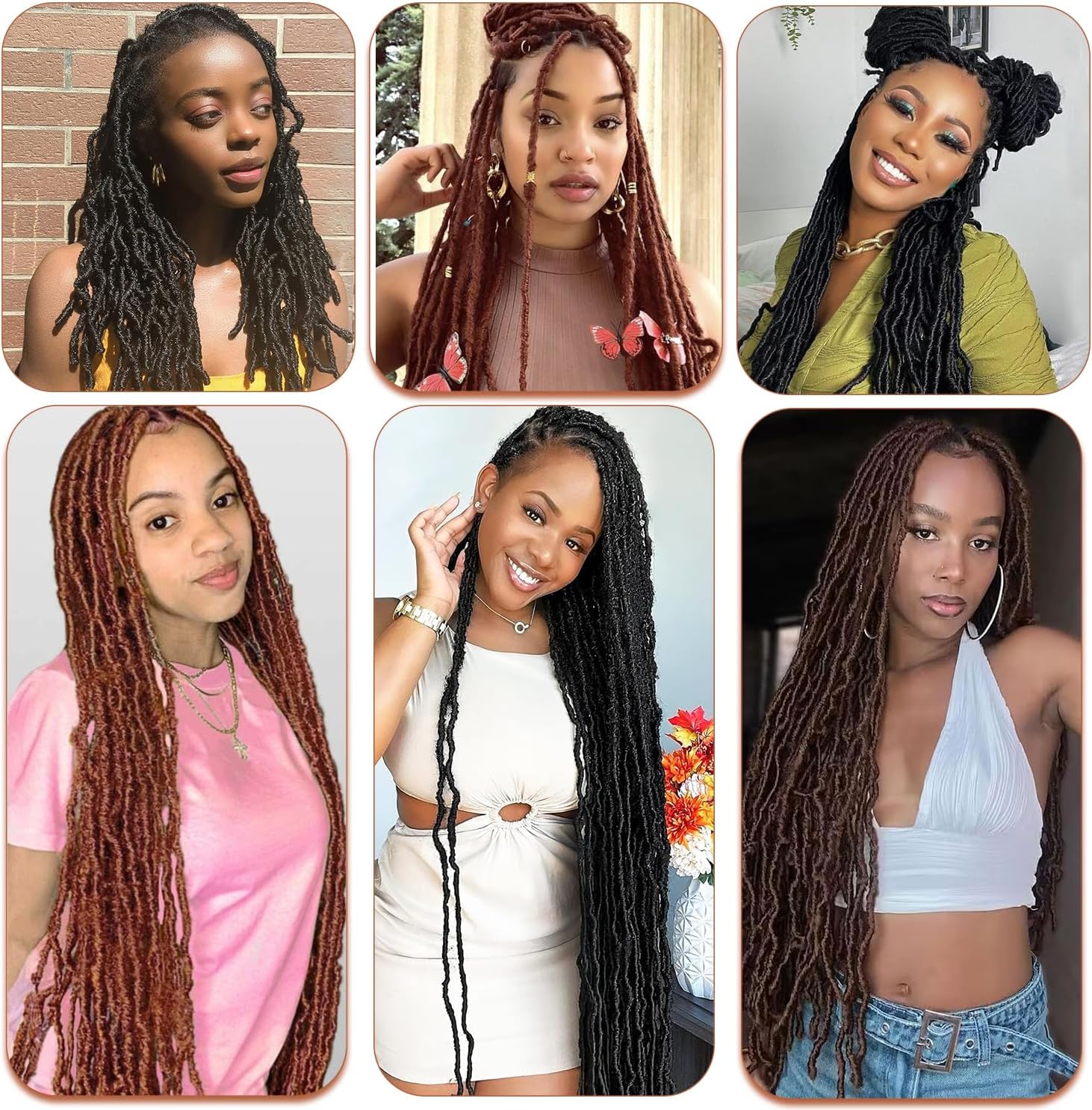 Faux Locks Crochet Braids - Soft Locs 45,7cm, 8pcs, bouclés