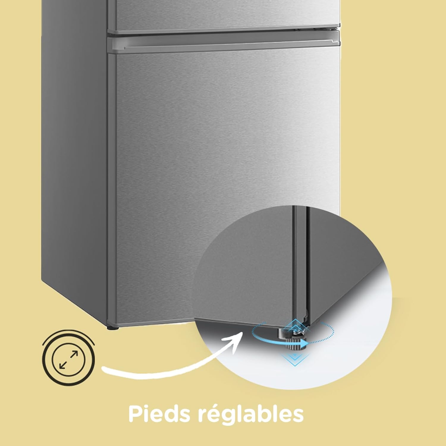 COMFEE' - combiné 262L, inox, Low Frost, silencieux, 39 dB - RCB359IX2