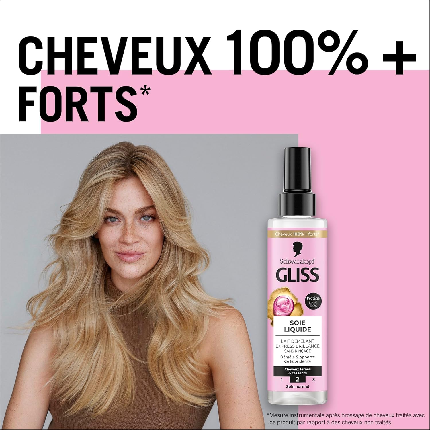 Schwarzkopf - Gliss Lait Démêlant Soie Liquide 200ml - protège et brille jusqu'à 230°C