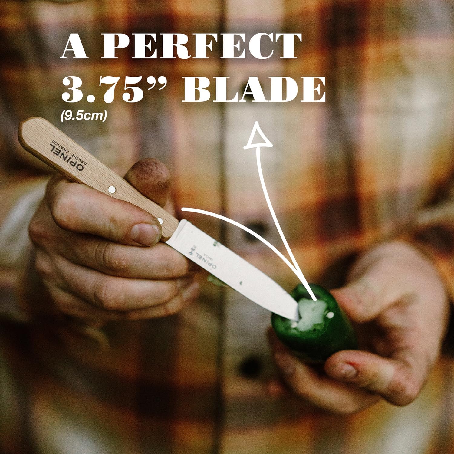 Opinel - set N°112 - 2 couteaux cuisine - lame inox, manche bois