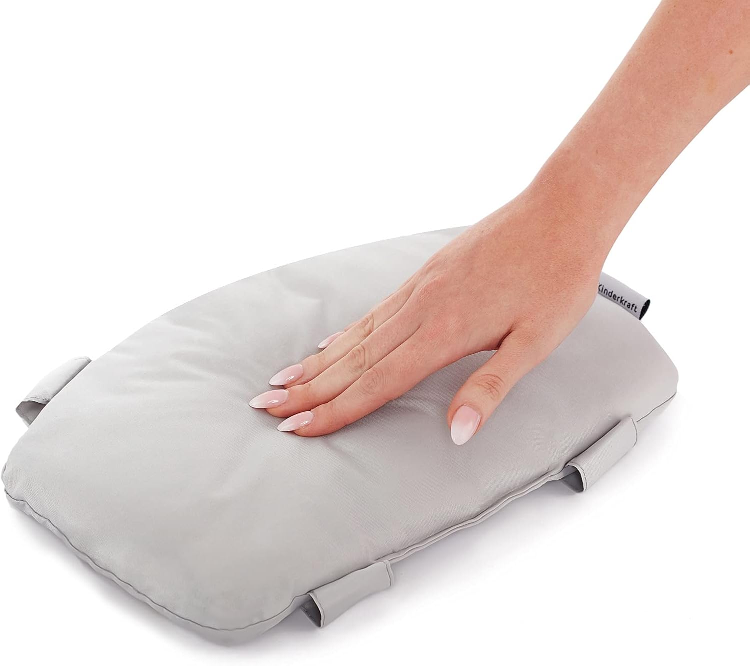 Kinderkraft - ENOCK - coussin chaise haute bébé doux, facile à nettoyer, gris