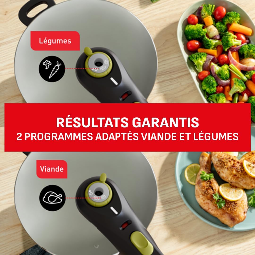 Tefal - Secure 5 Neo - 8L inox - induction, 2 programmes, 5 sécurités, P2534438