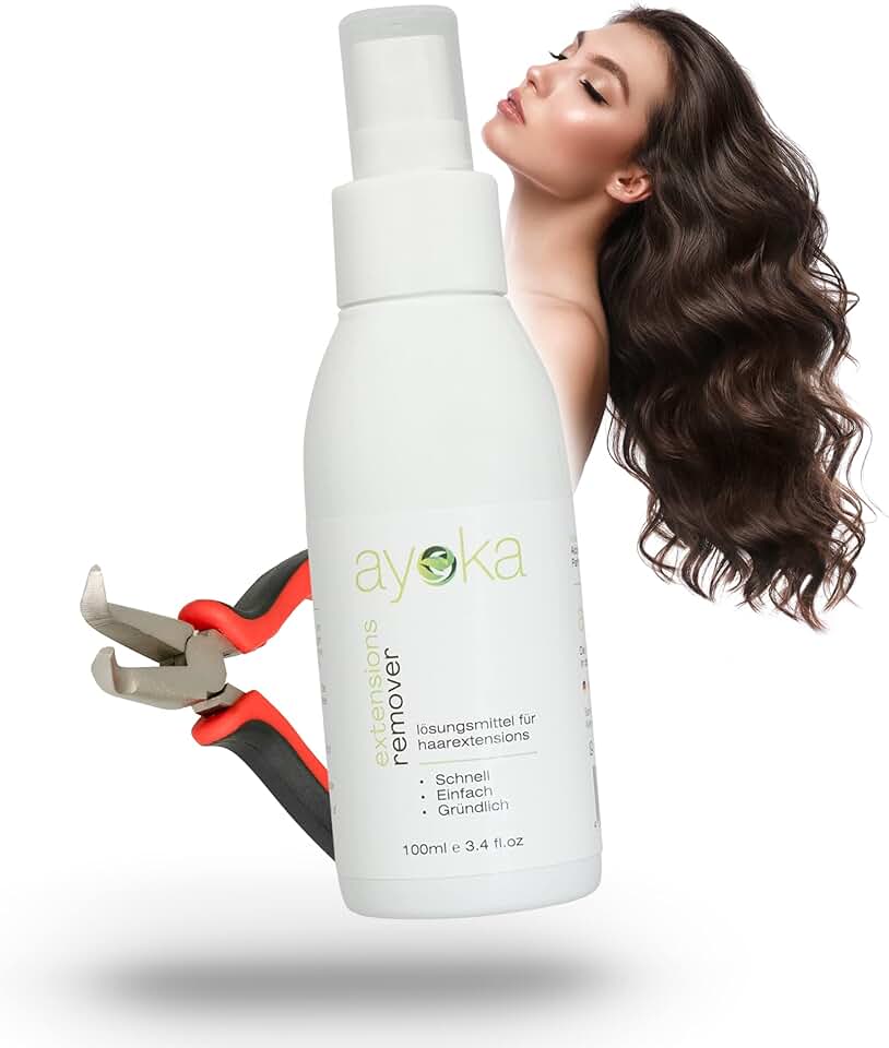 Ensemble dissolvant extensions cheveux – pinces extra fortes, outils Pro