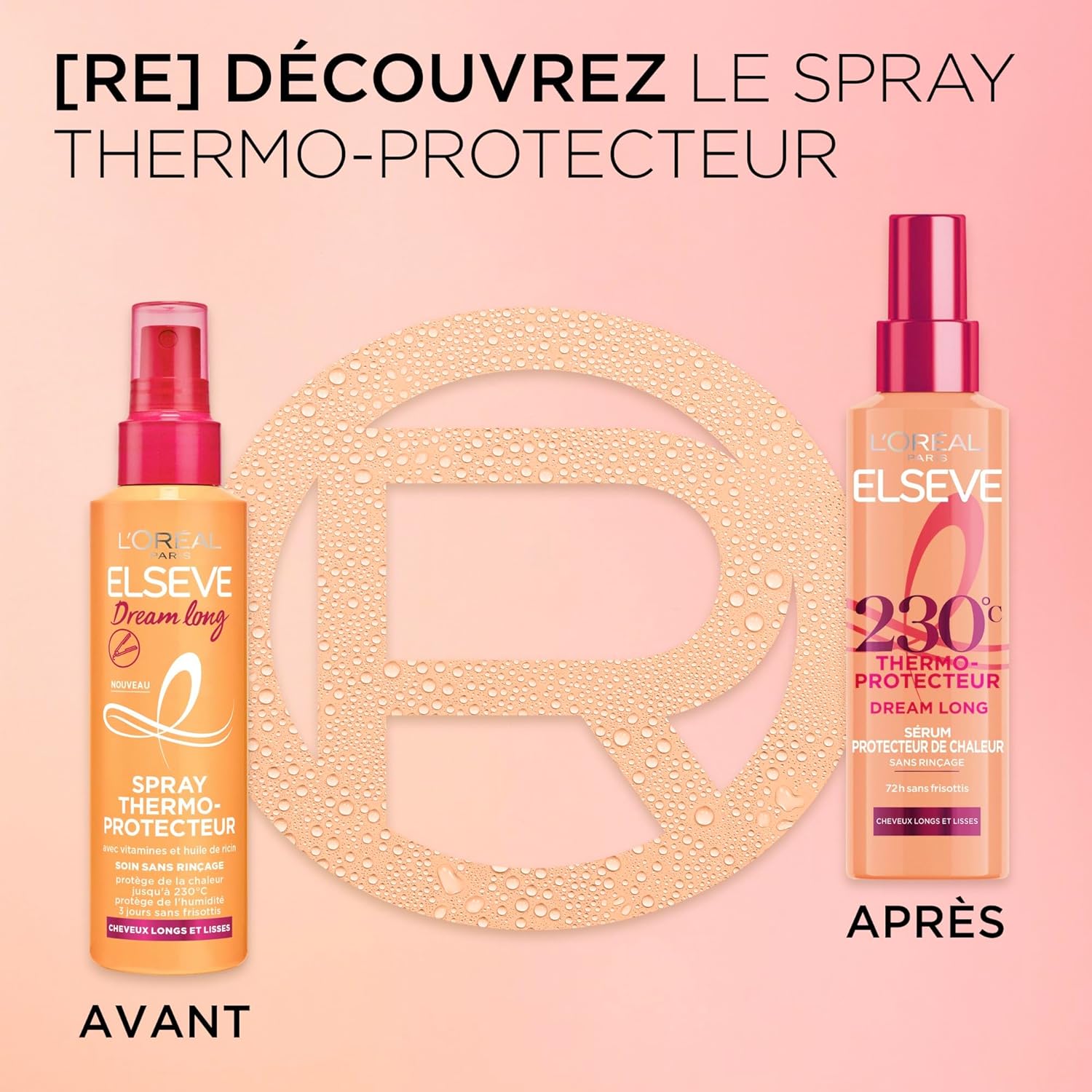 L'Oréal Paris - Elseve Dream Long - 150ml - Sérum thermoprotecteur anti-frisottis, protège jusqu'à 230°, sans rinçage