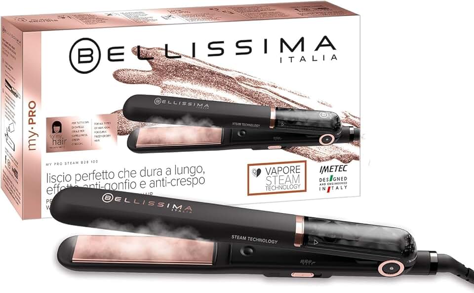 Bellissima - My Pro Steam - lisseur vapeur céramique, 3 températures, tous types de cheveux - B28 100