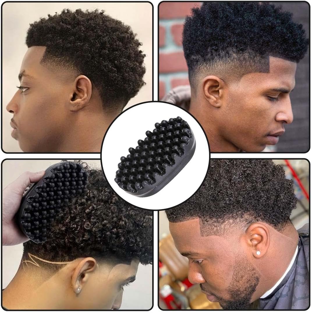 Brosse à cheveux - caoutchouc lavable - pour cheveux bouclés et afro