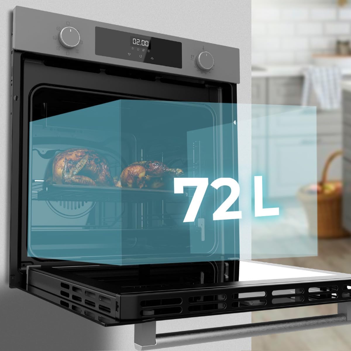 Cecotec - Bolero Hexa 60cm - four multifonction, 72L, 2800W, 7 modes - M226000