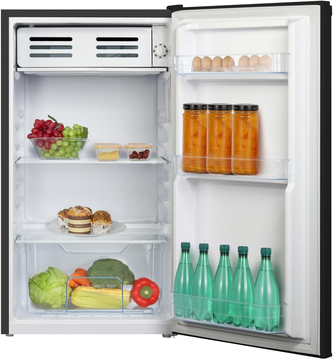 GEDTECH - réfrigérateur 85L, compartiment congélation, classe E, GTOP93BL