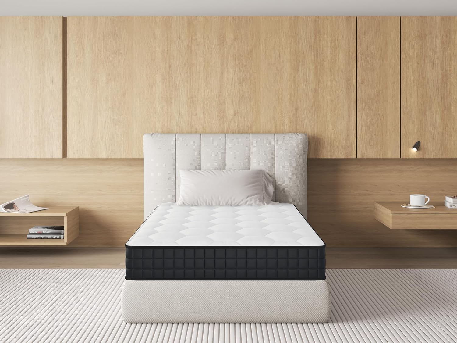 Matelas - mousse moelleuse, 90x190x14 cm, confortable, respirant