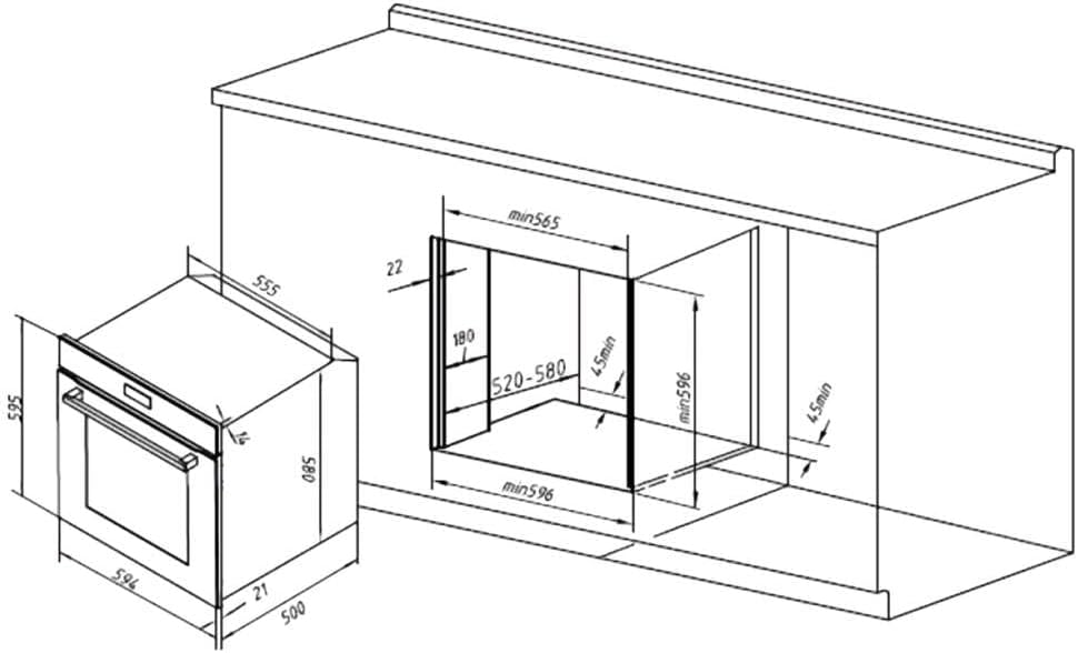 Cecotec - Bolero Hexa, 60cm, 2800W, 72L, multifonction, 7 modes, M226000