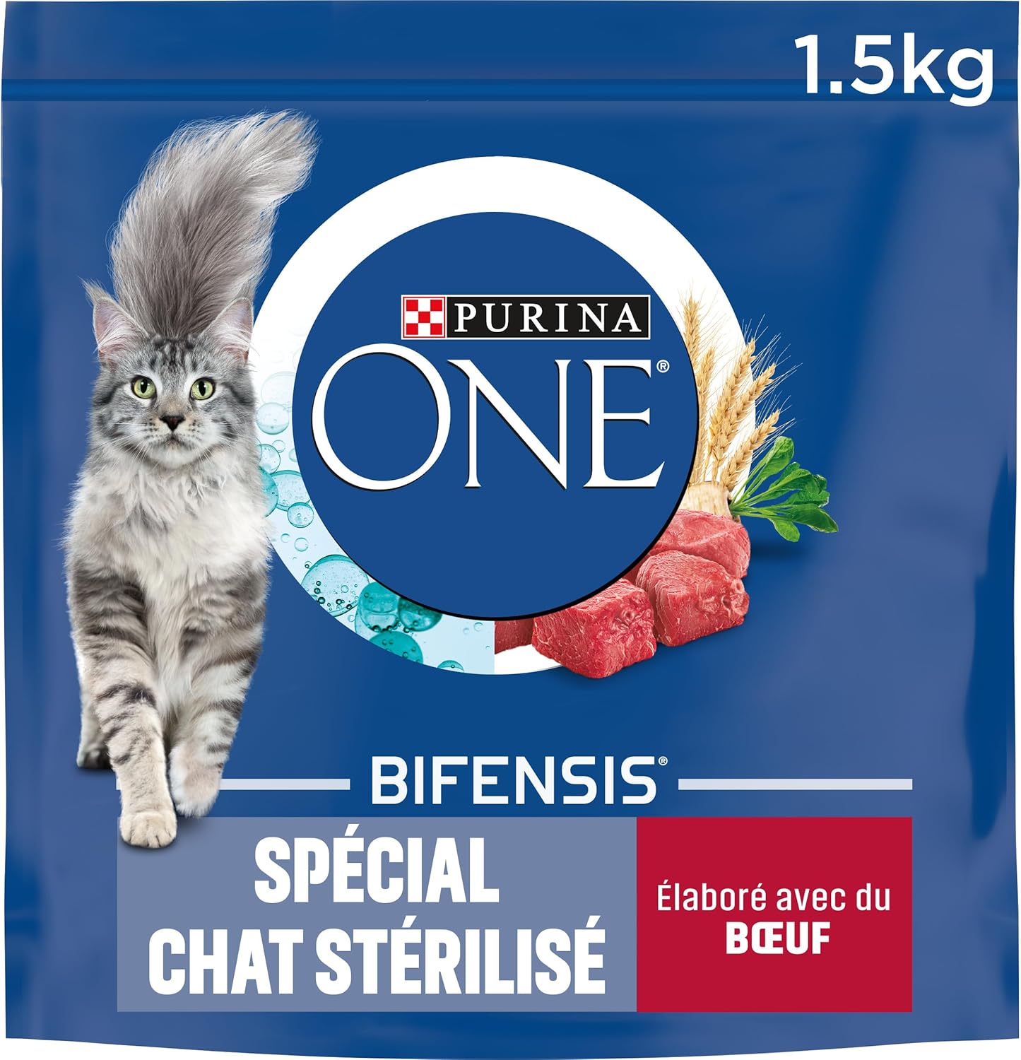 Purina One - Bifensis Stérilisé - 6x1,5kg - Boeuf, immunité, microbiome, système urinaire