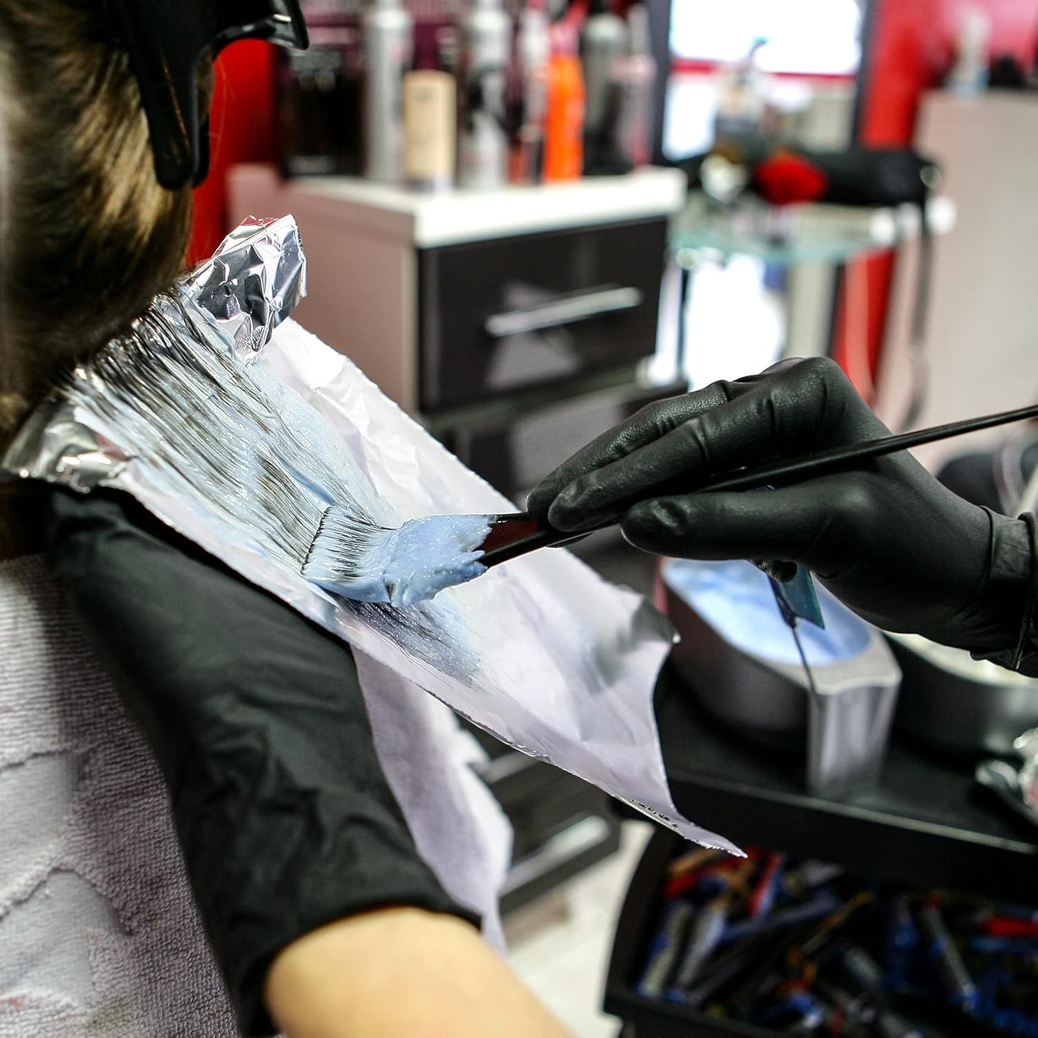 Ensemble de coloration cheveux - 18 pièces, accessoires, DIY salon