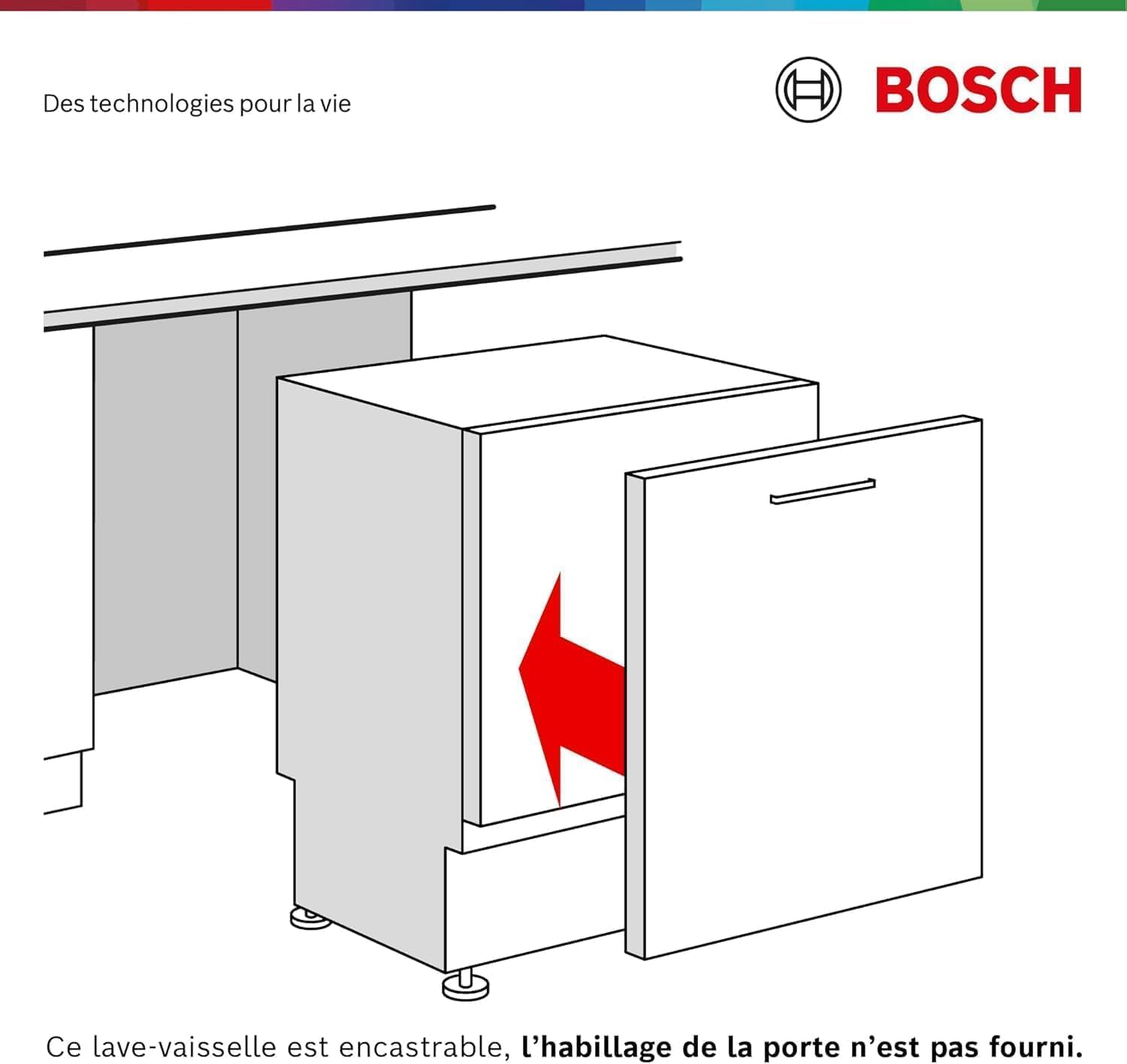 Bosch - Série 4 - 60 cm encastrable - grande hauteur - SBV4HVX14E