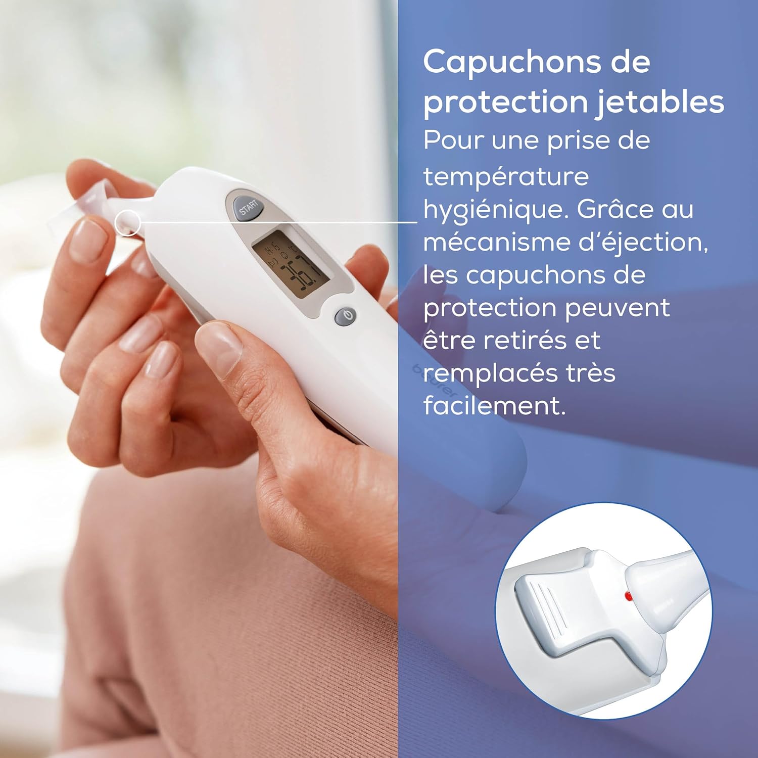 Beurer - FT 58 - thermomètre auriculaire infrarouge, 10 capuchons